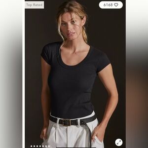 Pilcro Anthropologie Scoop Neck Slim Tee Size Small